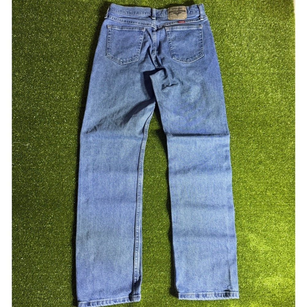 Wrangler Premium Quality Mens Straight Leg Jeans Medium Wash Blue 30x32